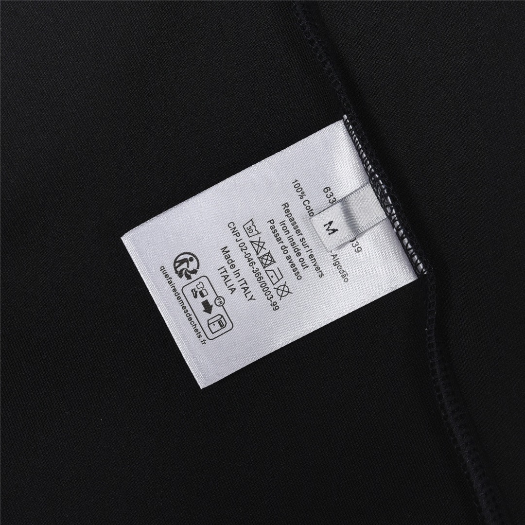 DIOR/迪奥25SS经典CD字母刺绣短袖 DIOR/迪奥2025秋冬太空棉字母刺绣logo时尚百搭打底圆领短袖衫