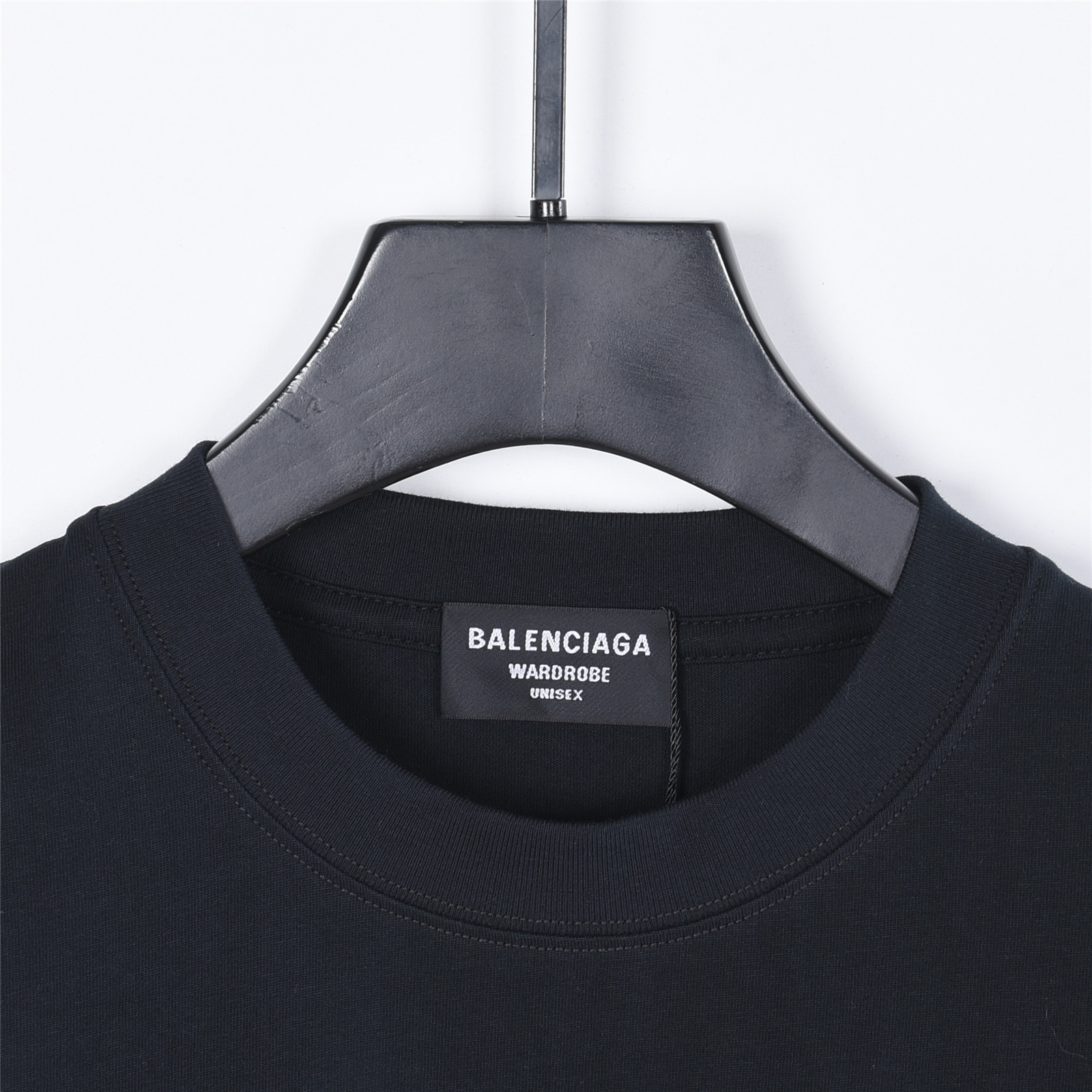 Balenciag 巴黎世家蓝色徽标龟裂印花短袖T恤-Chinese UA Cheap High Quatity Brand Clothes Bags handbags Sneakers wholesale wholesaler seller from China Factory suppliers Fashion Clothing Shoes best Quality Beautiful Price Balenciag 巴黎世家蓝色徽标龟裂印花短袖T恤
