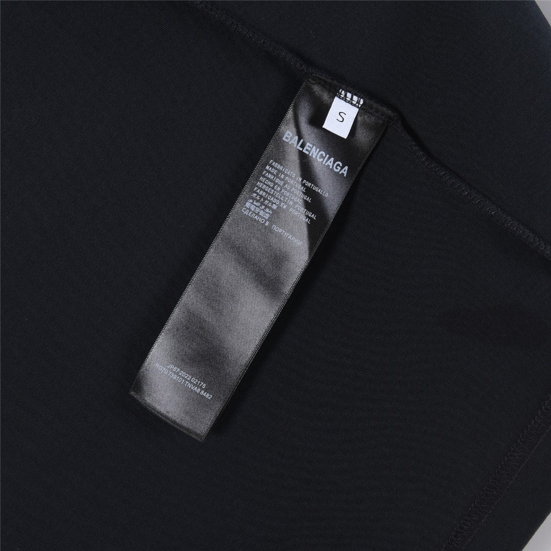 Balenciag 巴黎世家蓝色徽标龟裂印花短袖T恤-Chinese UA Cheap High Quatity Brand Clothes Bags handbags Sneakers wholesale wholesaler seller from China Factory suppliers Fashion Clothing Shoes best Quality Beautiful Price Balenciag 巴黎世家蓝色徽标龟裂印花短袖T恤