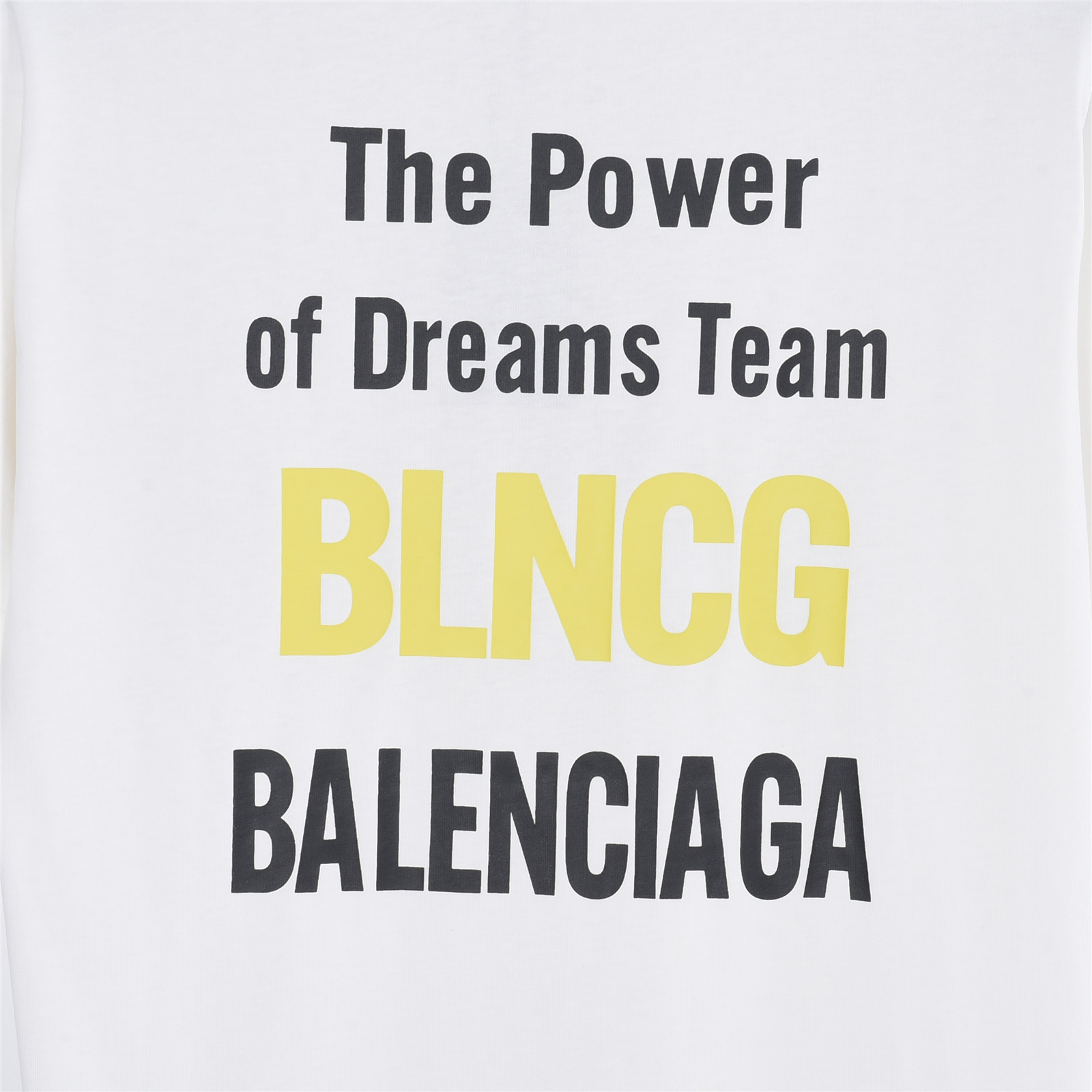 BALENCIAGA巴黎世家BLCG梦想之力前后印花短袖T恤 黑色 白色-莆田鞋,莆田鞋货源,高仿鞋,高仿鞋货源,安福档口,莆田高仿鞋,莆田鞋批发,高仿鞋批发,莆田高仿运动鞋,高仿运动鞋,莆田运动鞋 BALENCIAGA巴黎世家BLCG梦想之力前后印花短袖T恤 黑色 白色