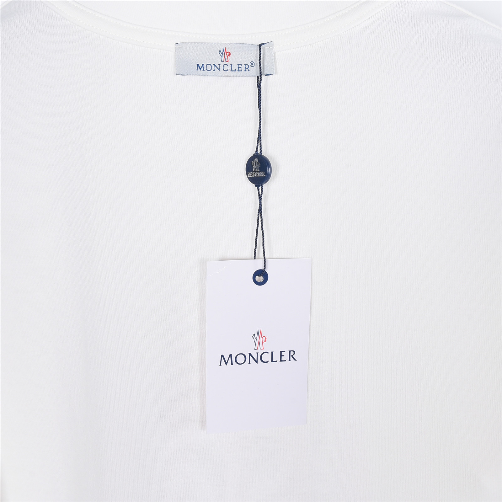 Moncle/蒙口3D撞色大logo印花短袖T恤 黑色 白色