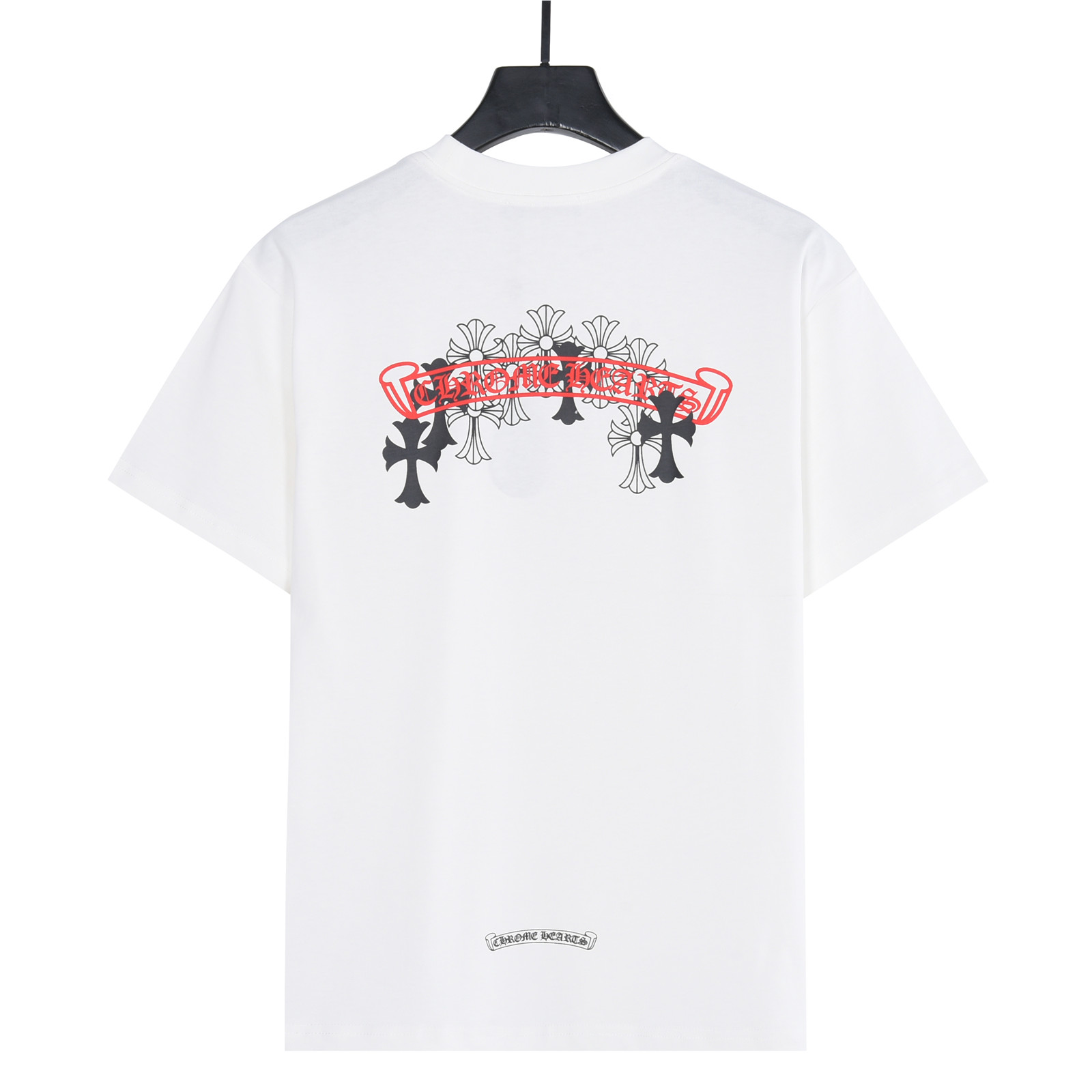 CHROMEHEARTS克罗心CH卷轴黑白十字架短袖T恤 黑色 白色-Top High Quatity Cheap Sneakers Fashion Clothing Clothes Bags handbags Shoes of all Brand wholesale With The best Quality And Beautiful Price from China Factory Chinese suppliers wholesaler seller CHROMEHEARTS克罗心CH卷轴黑白十字架短袖T恤 黑色 白色