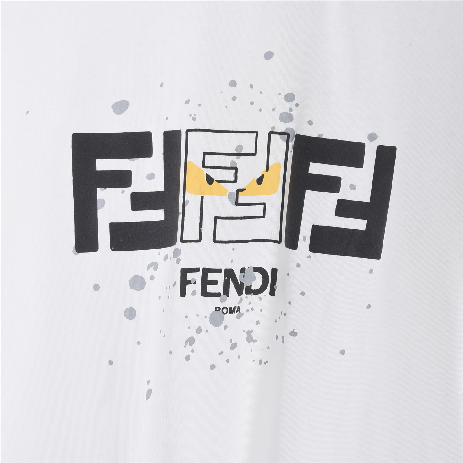 Fendi/芬迪泼墨小怪兽黑白双F标短袖T恤 黑色 白色-Top High Quatity Cheap Sneakers Fashion Clothing Clothes Bags handbags Shoes of all Brand wholesale With The best Quality And Beautiful Price from China Factory Chinese suppliers wholesaler seller Fendi/芬迪泼墨小怪兽黑白双F标短袖T恤 黑色 白色