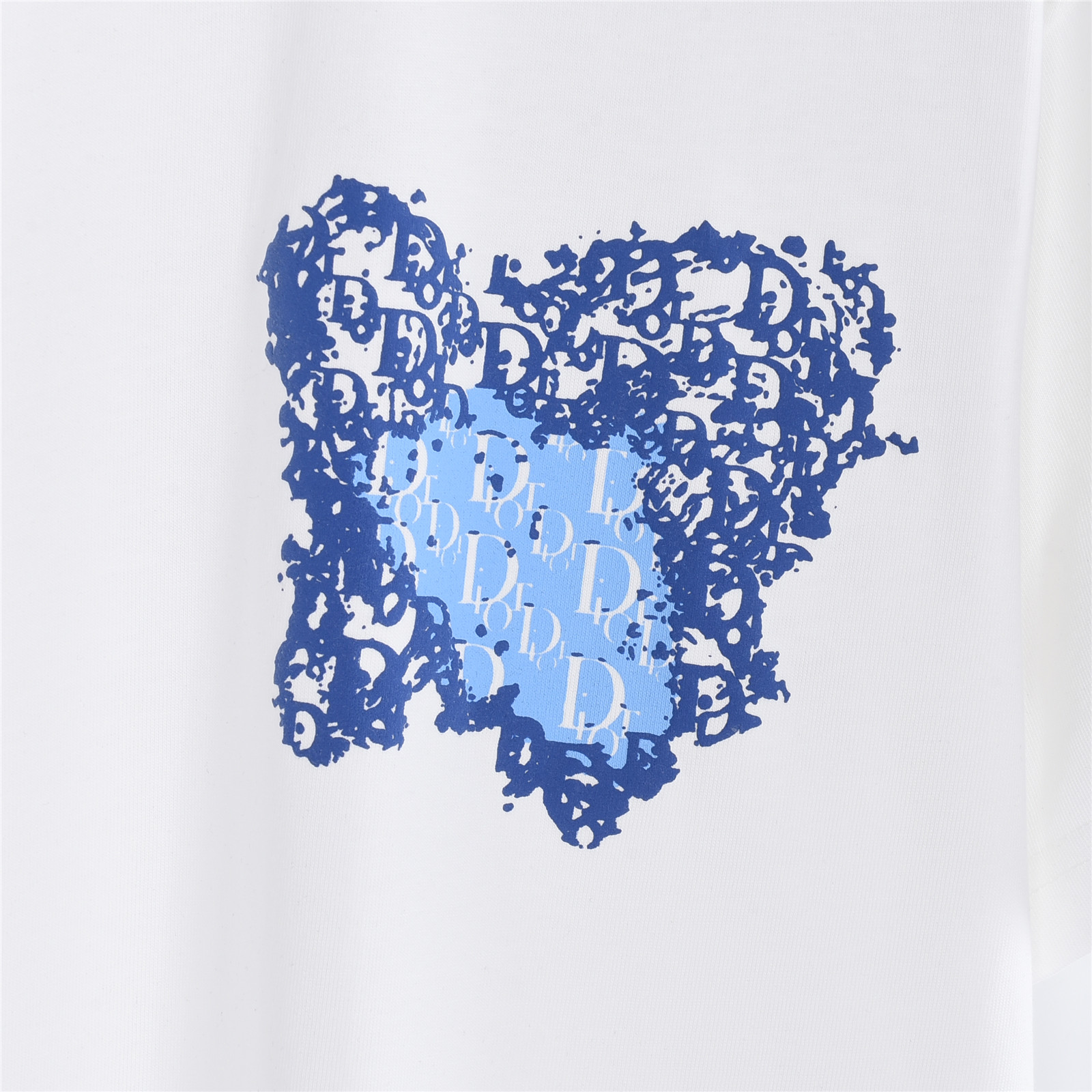 Dior/迪奥 蓝色晕染爱心短袖T恤 黑色 白色-Top High Quatity Cheap Sneakers Fashion Clothing Clothes Bags handbags Shoes of all Brand wholesale With The best Quality And Beautiful Price from China Factory Chinese suppliers wholesaler seller Dior/迪奥 蓝色晕染爱心短袖T恤 黑色 白色