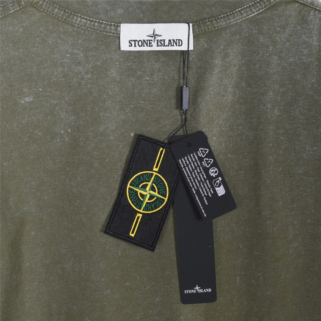 STONEISLAND石头岛 袖口贴牌做旧水洗短袖T恤 黑色 灰色-莆田鞋,莆田鞋货源,高仿鞋,高仿鞋货源,安福档口,莆田高仿鞋,莆田鞋批发,高仿鞋批发,莆田高仿运动鞋,高仿运动鞋,莆田运动鞋 STONEISLAND石头岛 袖口贴牌做旧水洗短袖T恤 黑色 灰色