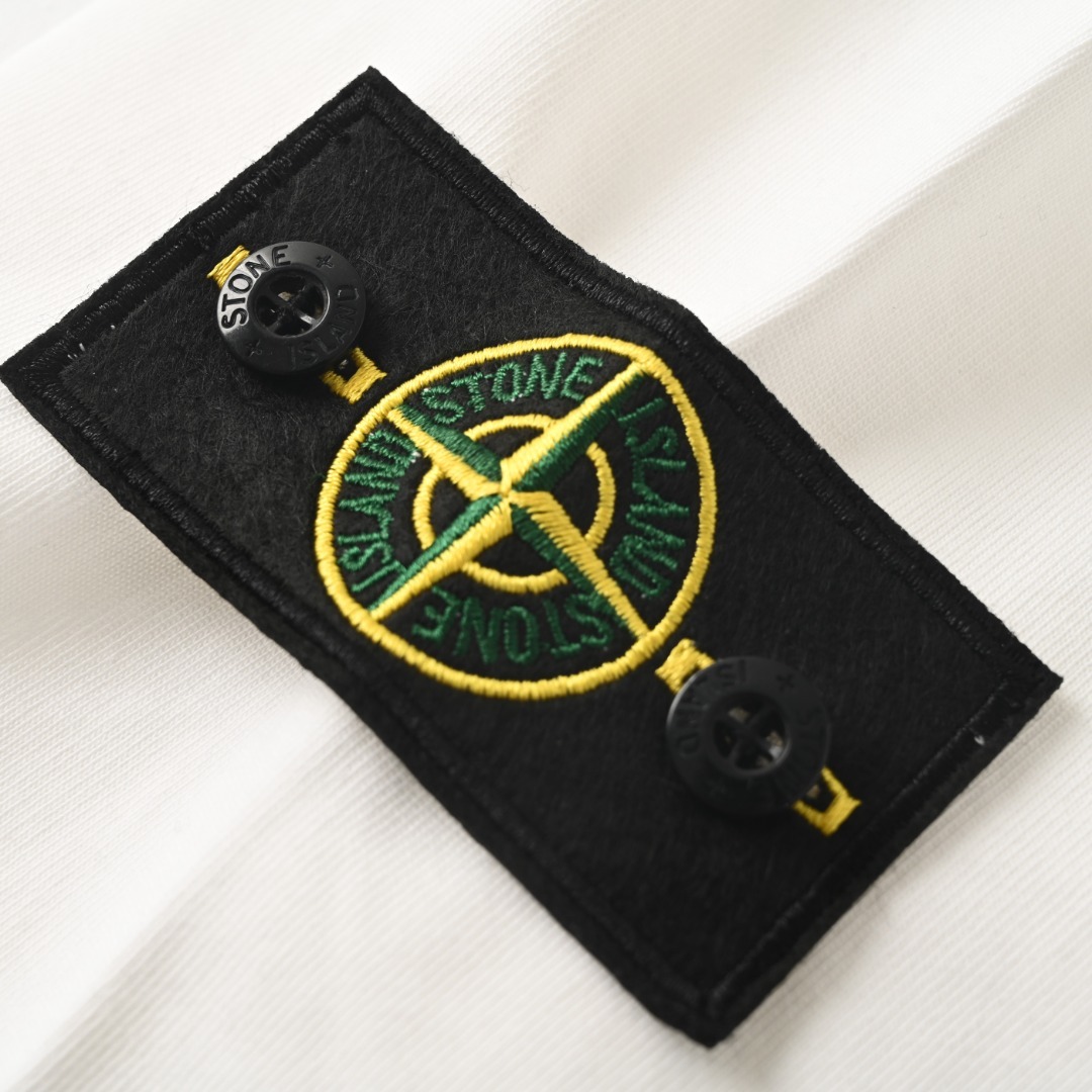 STONEISLAND石头岛25FF经典袖口贴牌短袖T恤 黑色 白色 藏青