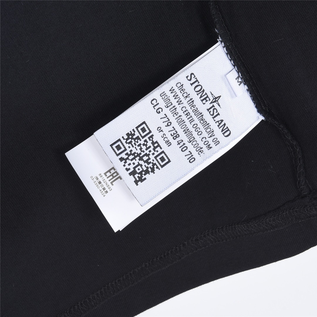 STONEISLAND石头岛25FF经典袖口贴牌短袖T恤 黑色 白色 藏青