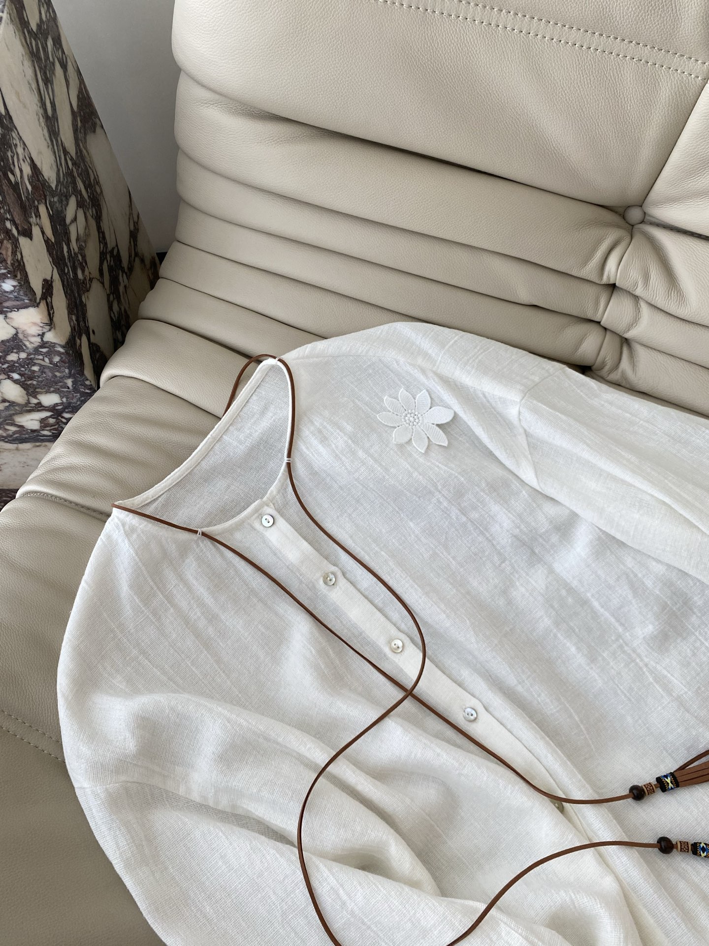 Floral Applique Linen Blend Cardigan - Elegant & Comfortable Summer Knitwear 7 i1746525286194 7683 0 5