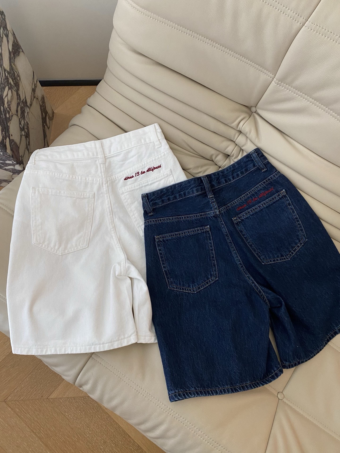 High Waist Denim Bermuda Shorts - Street Style, Comfortable Fit, 2 Colors 5 i1747817602008 3574 0 3