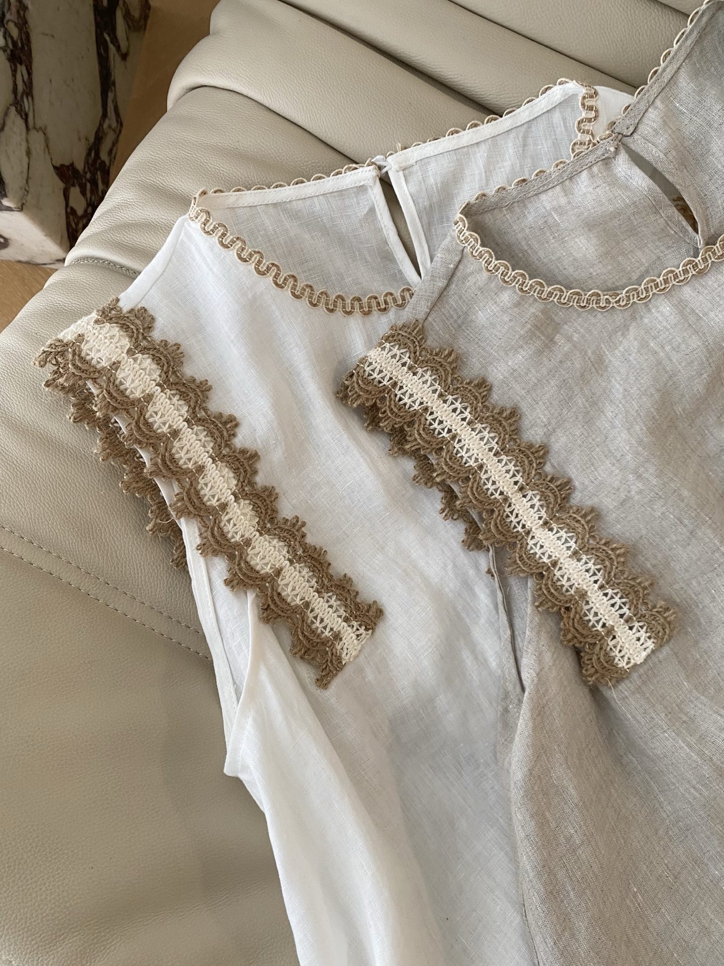 Linen Crochet Vest and Shorts Set - Lightweight & Breathable Summer Outfit 4 i1747903706342 9877 0 2