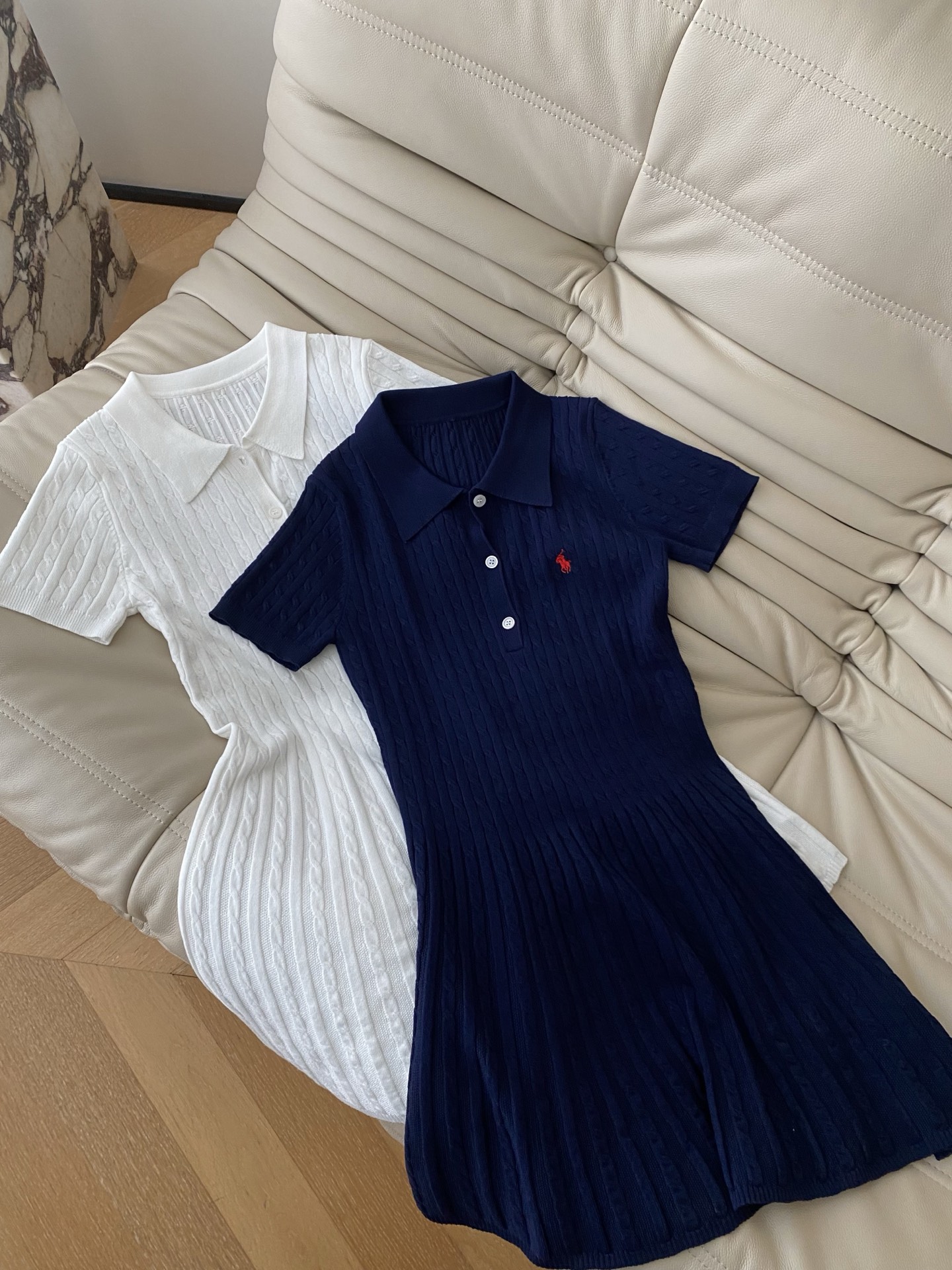 Elegant Knitted Polo Dress with A-Line Silhouette - Spring/Summer Collection 3 i1750584087932 6299 0 1