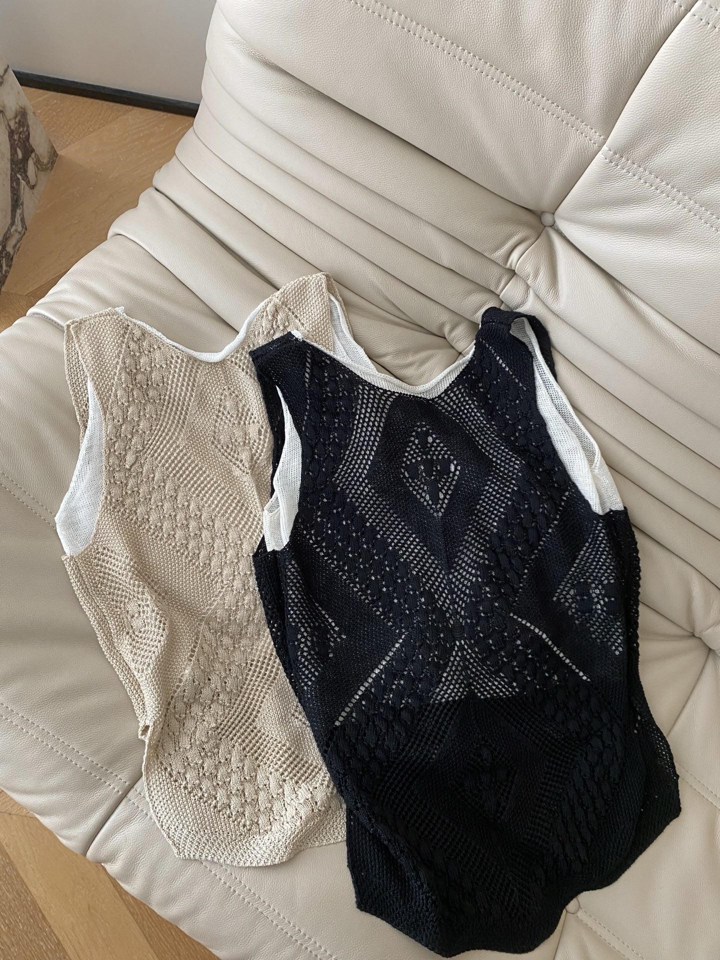 Two-Piece Hollow Out Tank Top Contrast Color Sleeveless Vest 6 i1750842303716 8419 0 4