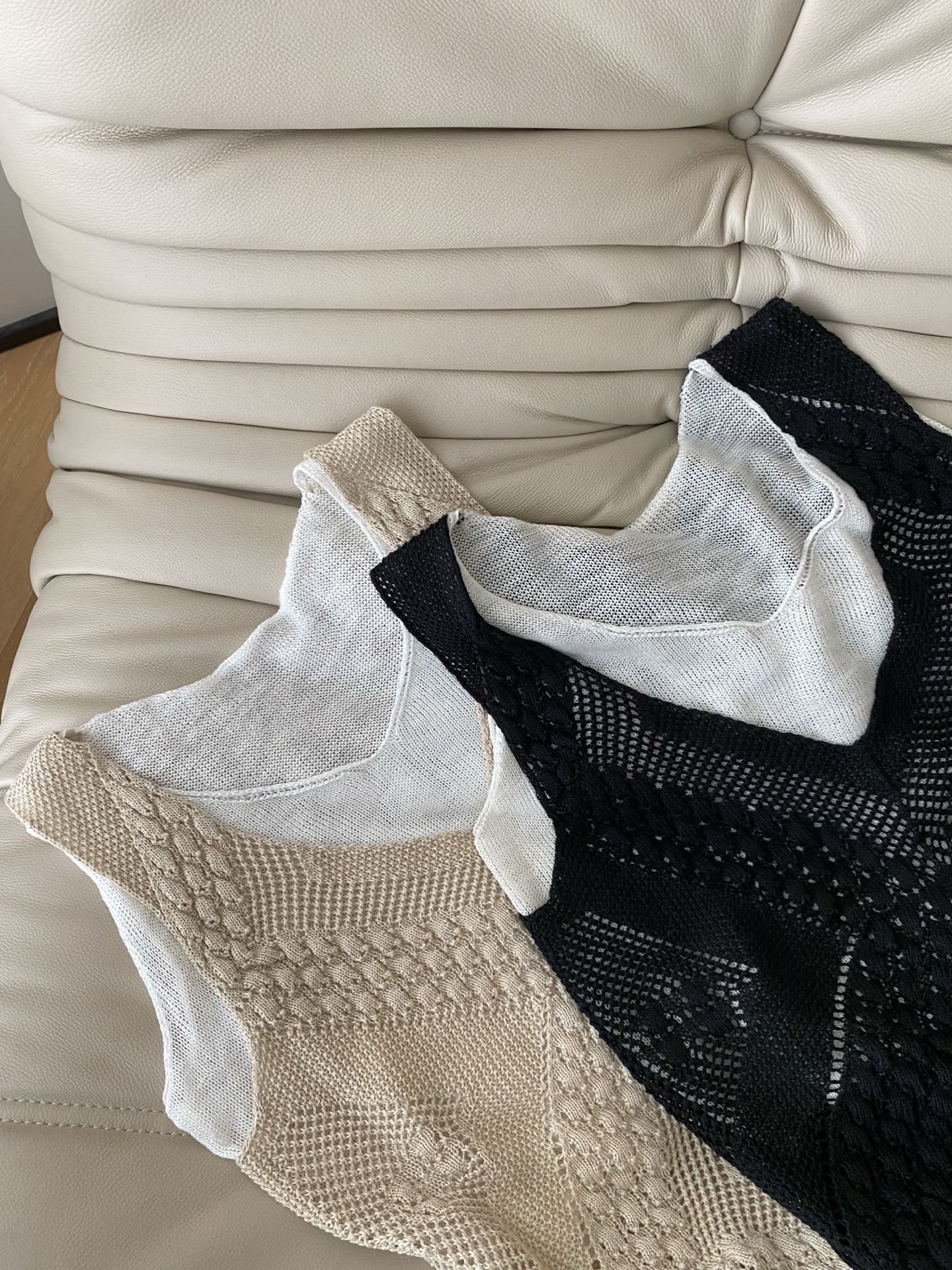 Two-Piece Hollow Out Tank Top Contrast Color Sleeveless Vest 3 i1750842304755 7484 0 1