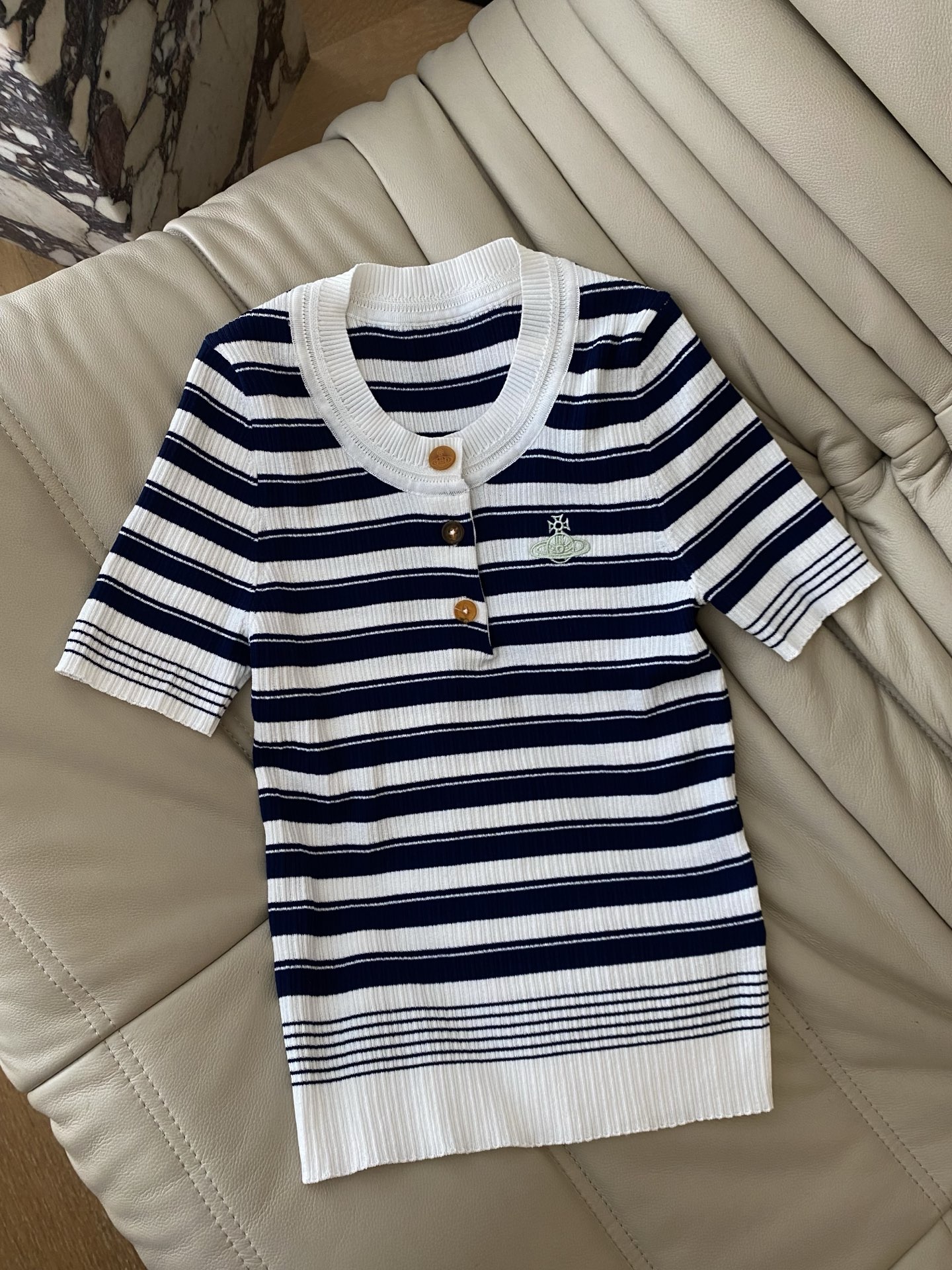 Vivienne Westwood Blue and White Striped Knit Top - Nautical Style 2 i1753000800547 4184 0 0