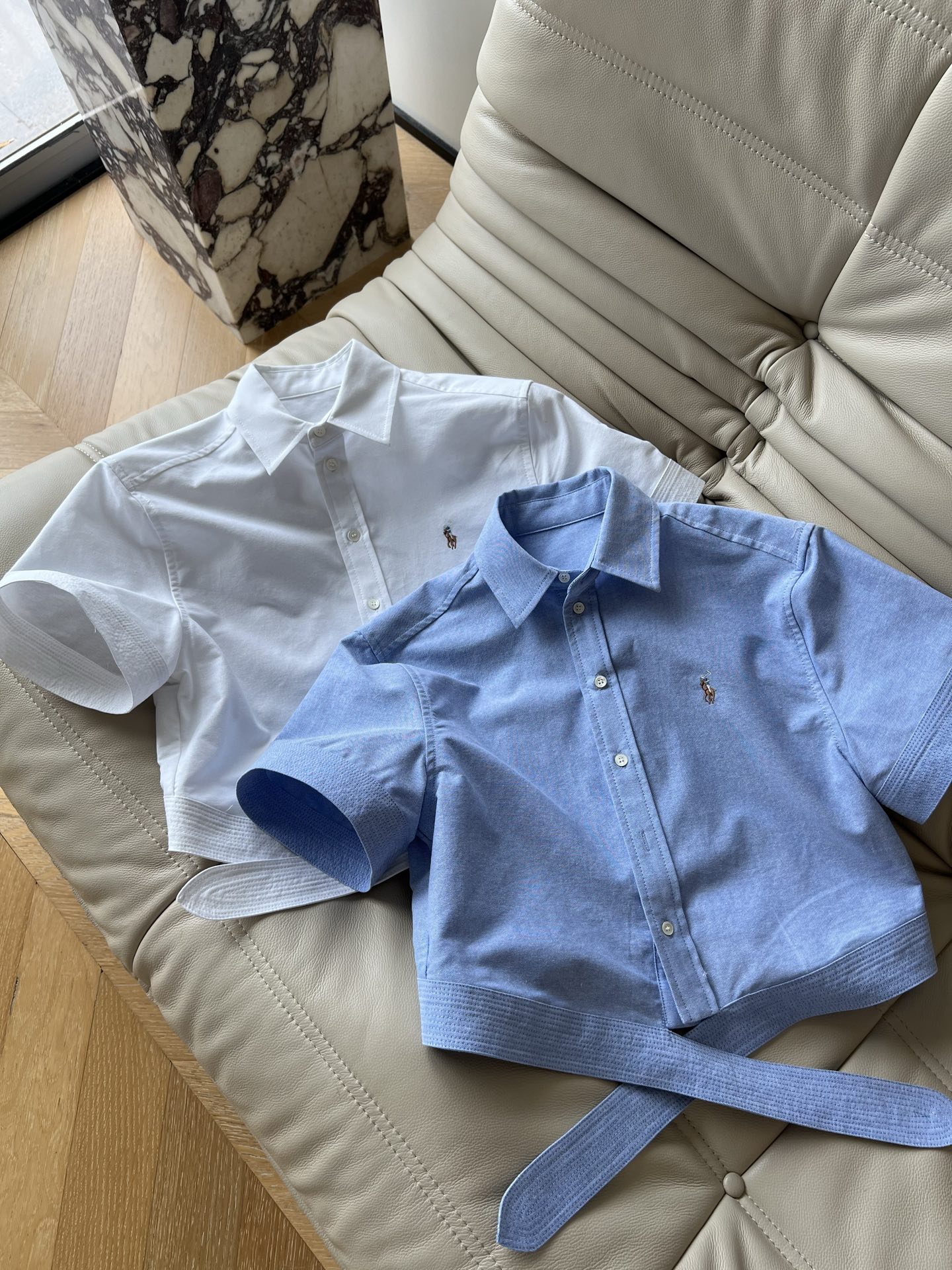Cropped Polo Shirt with Tie Waist - Stylish & Versatile Summer Top 2 i1753178890009 568 0 0