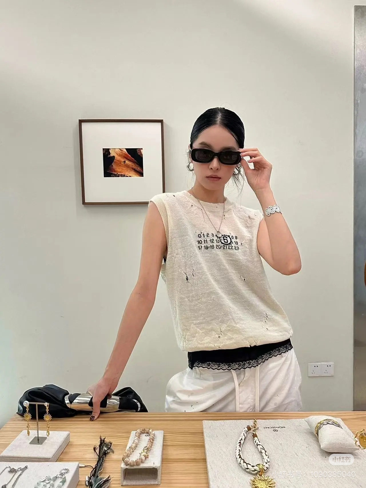 The sweet, American, digital, rededicated wool vest - 图片 1