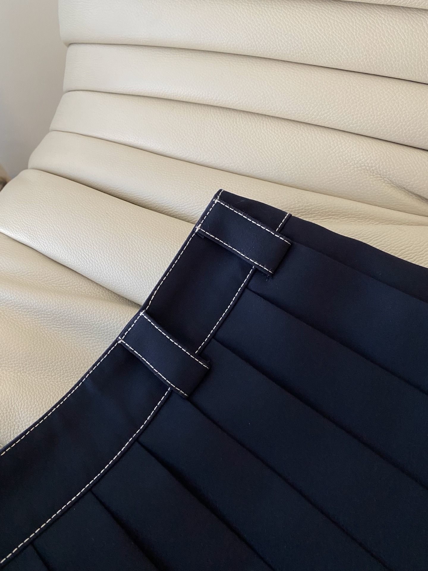 Wool Blend Pleated Mini Skirt - Navy Blue School Style A-Line Skirt 6 i1758022119203 9207 0 4