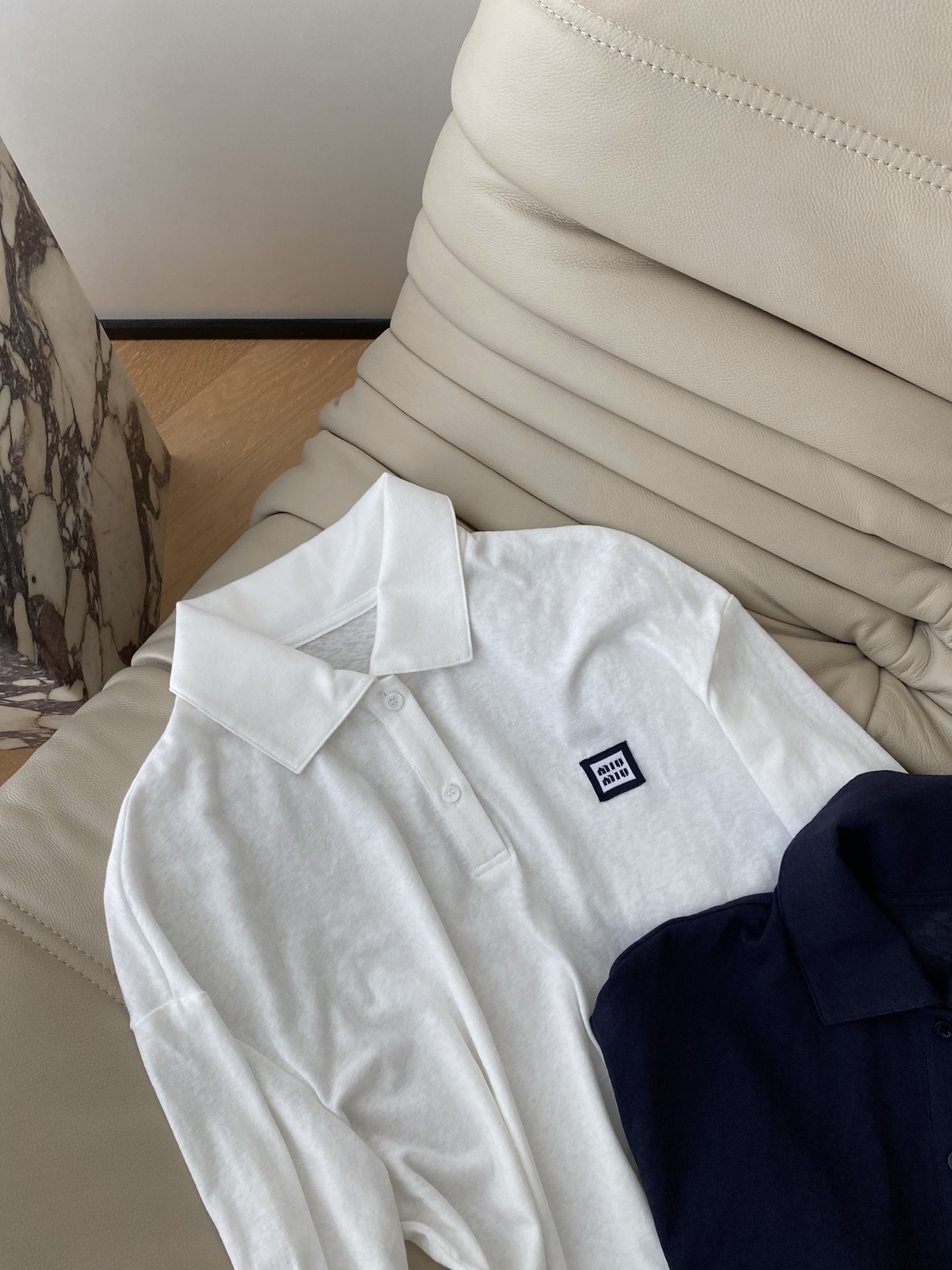 Miu Embroidery Polo T-Shirt Fall/Winter Casual Loose Fit 6 i1758023290564 7180 0 4