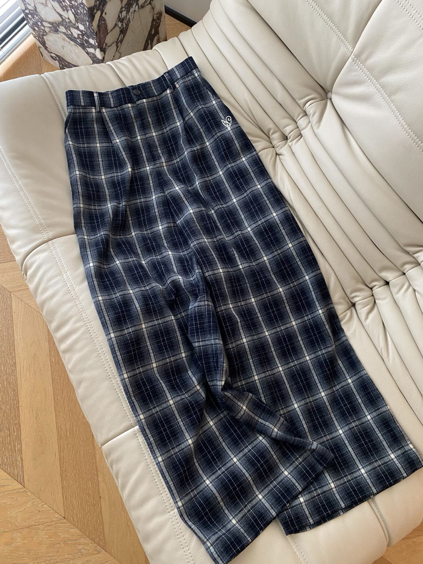 Plaid High Waist Straight Leg Pants with Elastic Waistband 2 i1758361261388 830 0 0