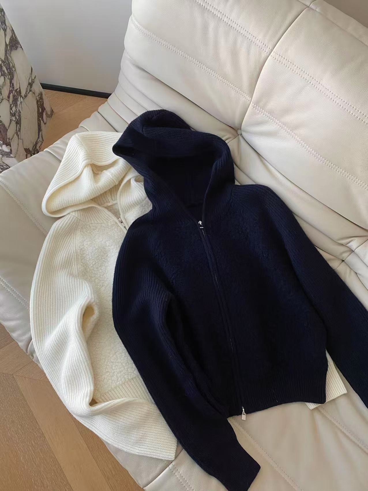 Wool Knit Zip-Up Hoodie Cardigan - Cozy & Stylish Fall/Winter Outerwear 3 i1760433559818 5260 0 1