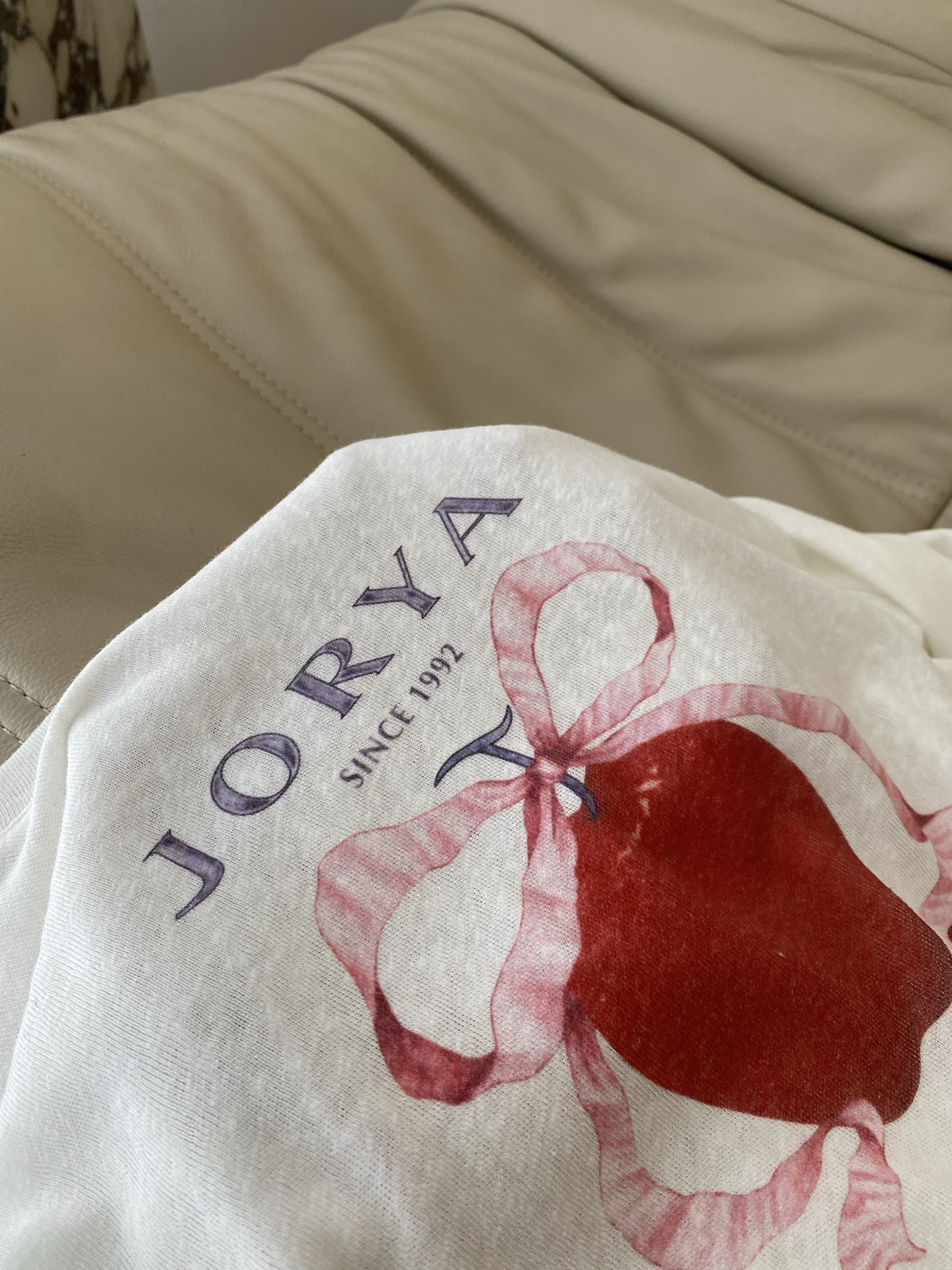 26SS 早春新款美式小众长袖T幸运果🍎印花图案设计很抢眼 穿上就很显白 趣味十足 小宽松版型轻薄舒适 