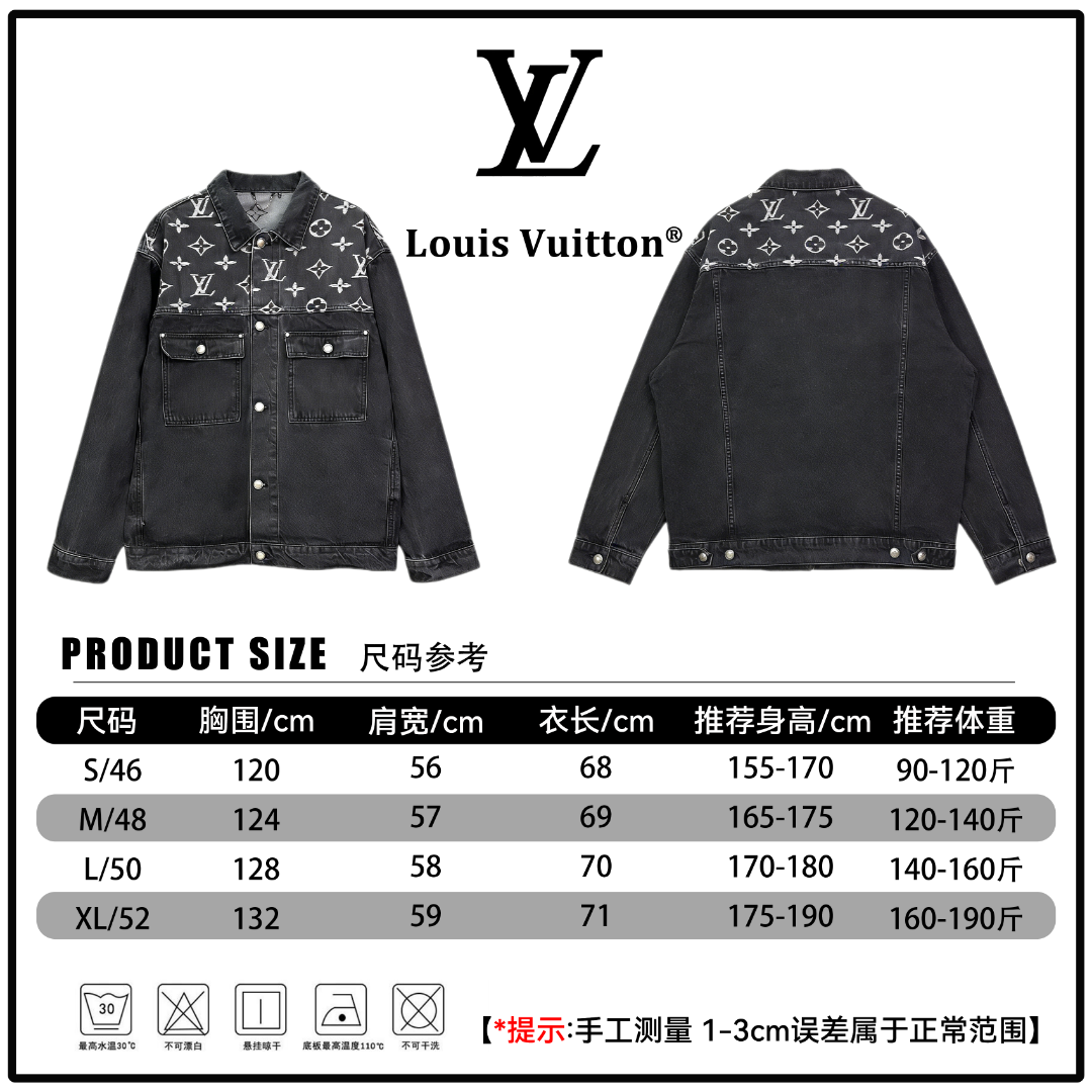 🔘『Referencia de talla』 🔘Louis Vuitton𝐋𝐨𝐮𝐢𝐬 𝐕𝐮𝐢𝐭𝐭𝐨𝐧 25FW Chaqueta de traje de mezclilla jacquard con costu…