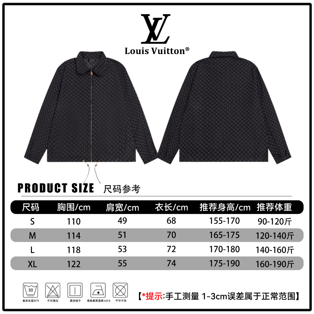 P340 🔘 Louis Vuitton Dark Pattern Jacquard Lapel Jacket* Hand-measured, 1-3cm error possible*