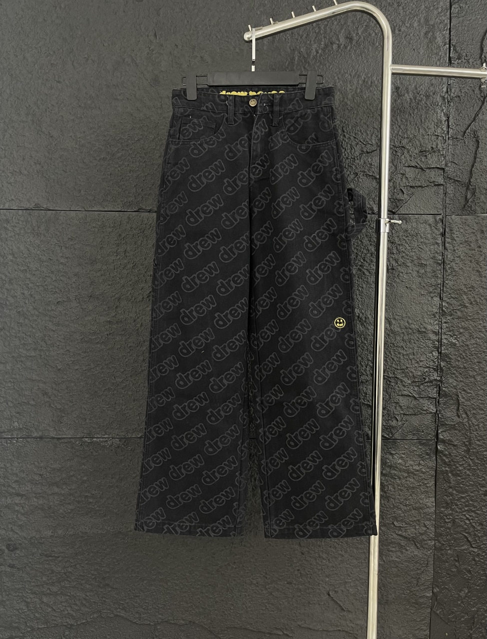 Calidad original pura, número de modelo XL018, jeans vaqueros de estilo DREW HOUSE de Justin Bieber con estam…