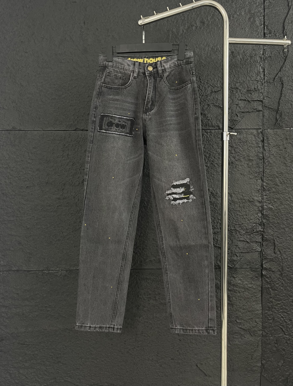 Original, número de modelo XL012, jeans vaqueros de estilo DREW HOUSE de Justin Bieber con rotos, lavado a la…