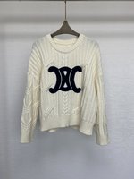 Celine Clothing Knit Sweater Sweatshirts Knitting Wool