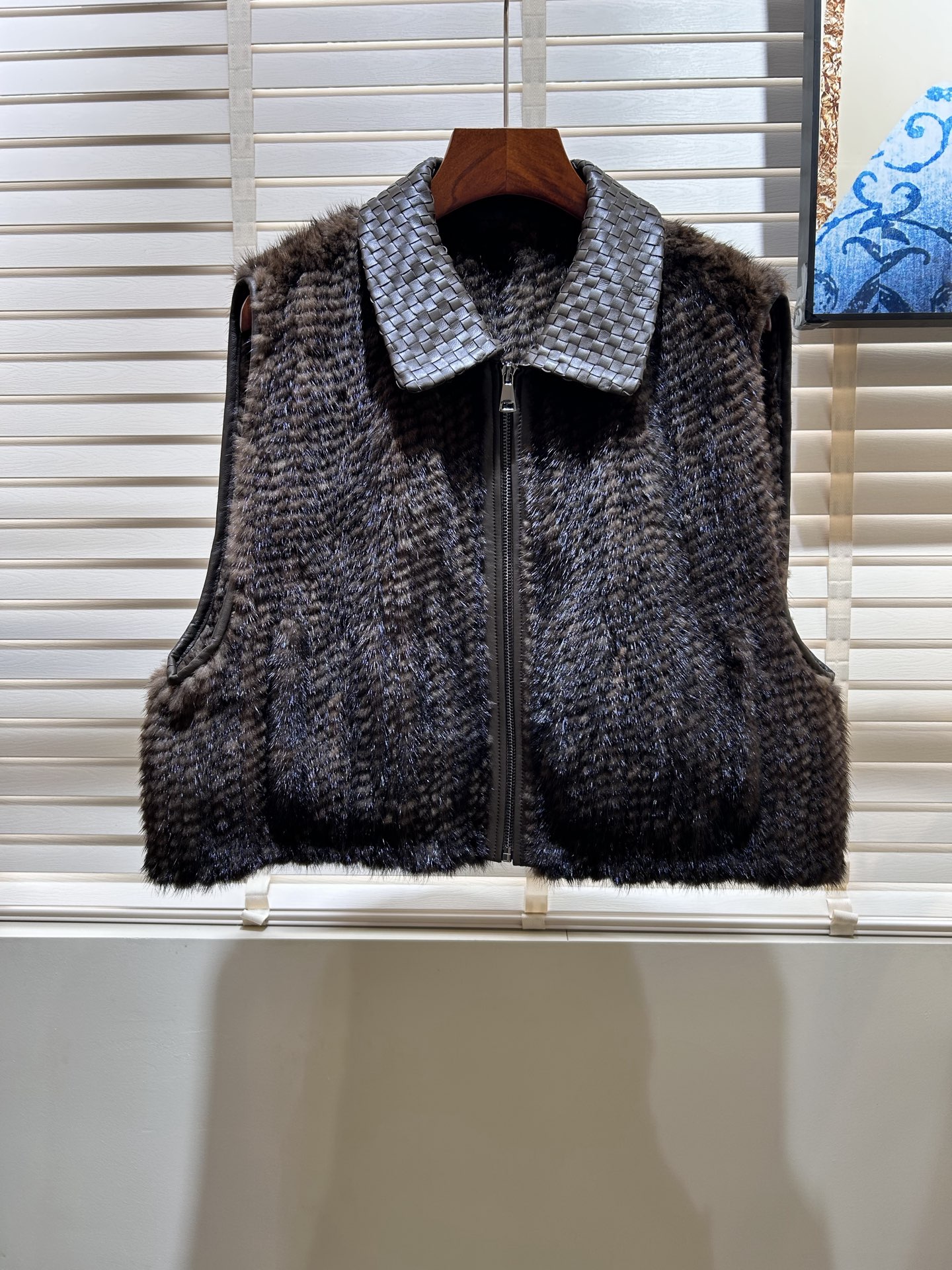 Bottega Veneta Brown Textured Vest