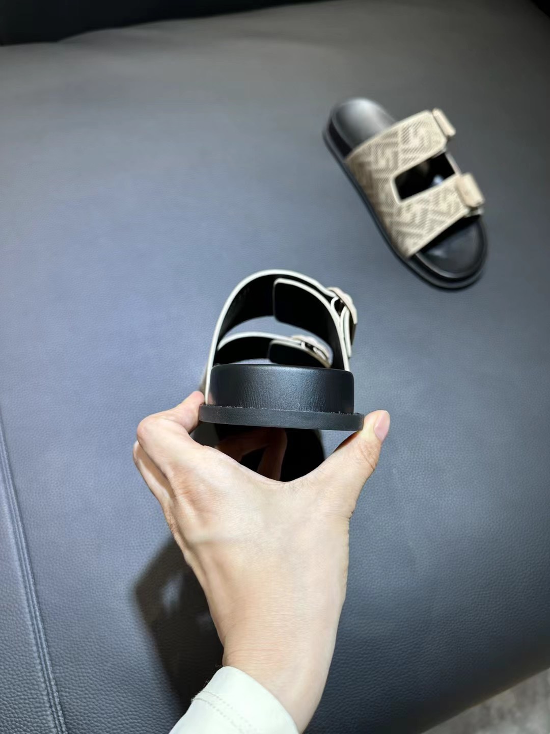 Fendi Style Brown Leather Men's Shoes Men's Shoes Men's Shoes detail image 5 from source 781851
