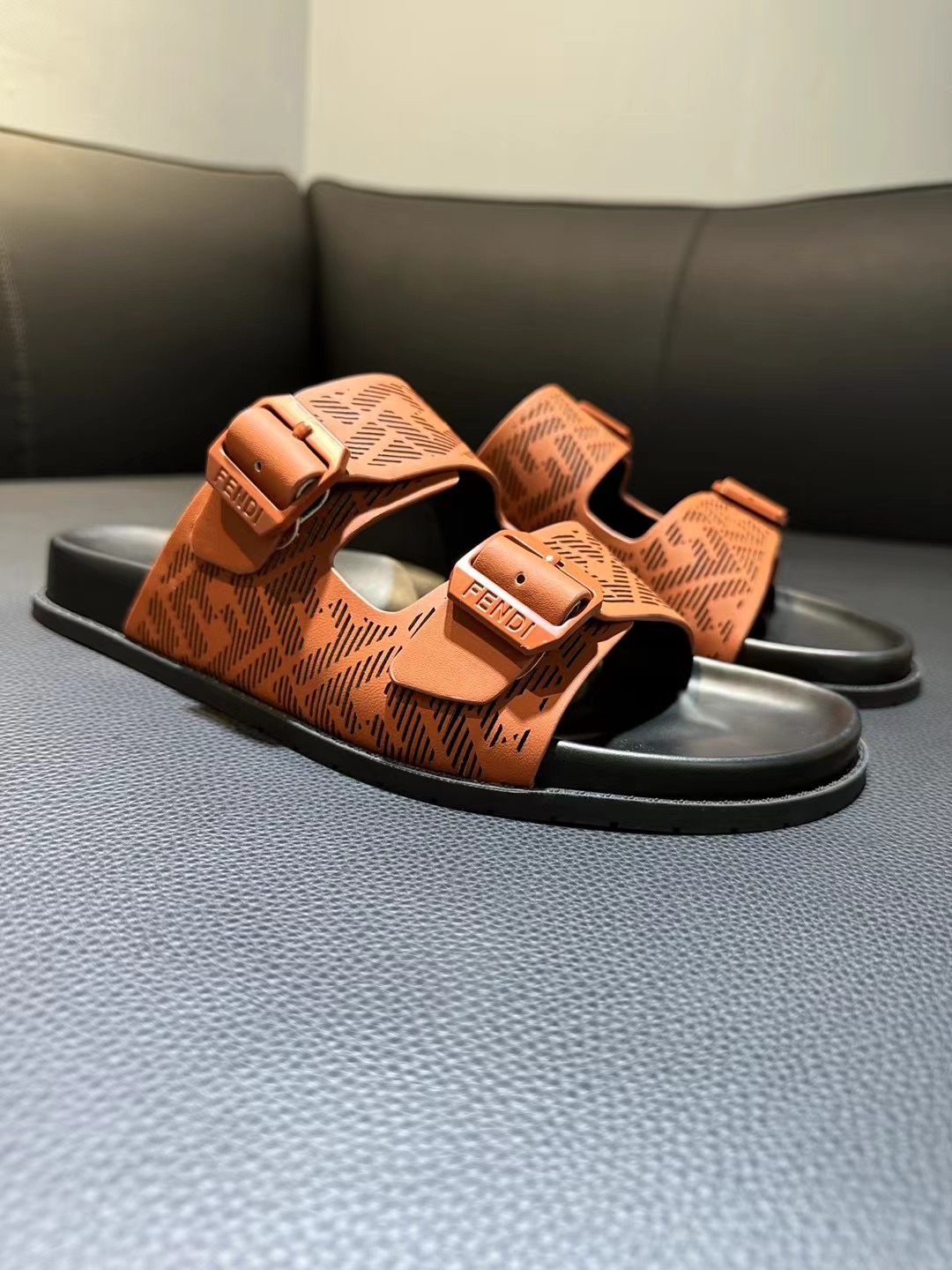 Fendi Style Brown Leather Men's Shoes Lookbook Reference image 2