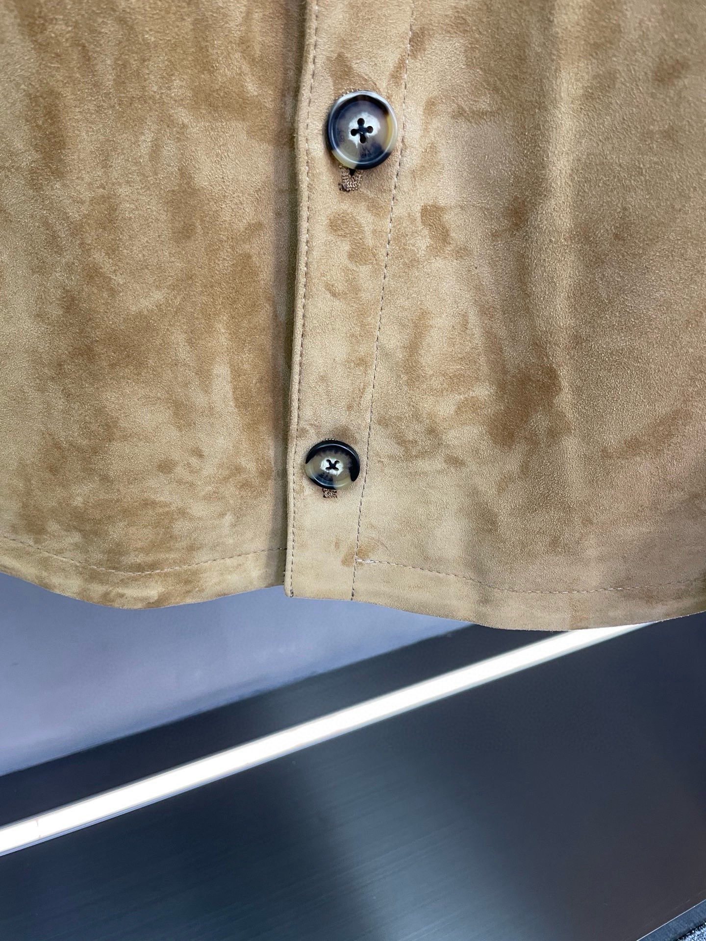 로로피아나 카키 스웨이드 램스킨 남성 자켓 상세 이미지 9