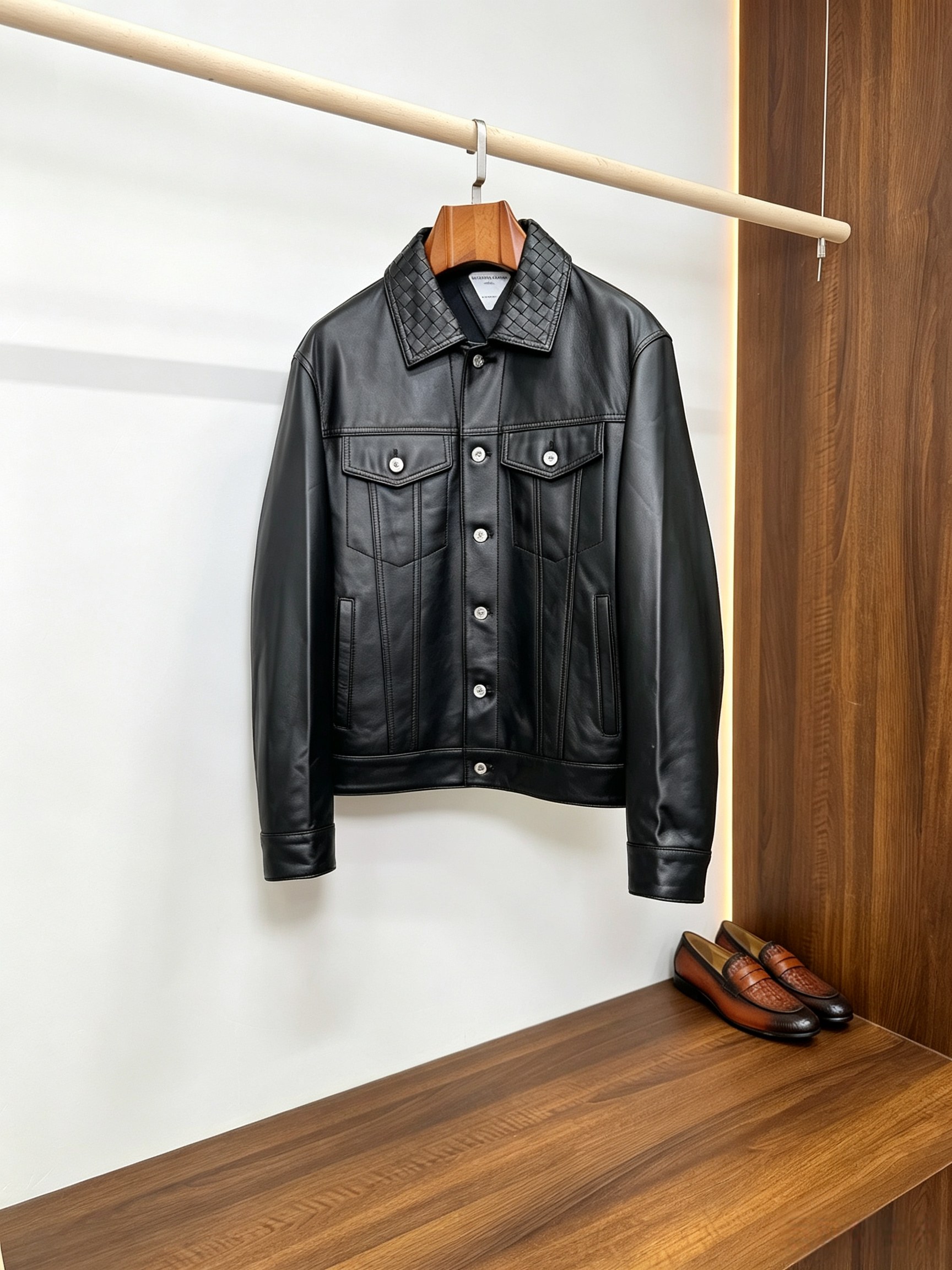 Bottega Veneta Black Chest Pocket Jacket