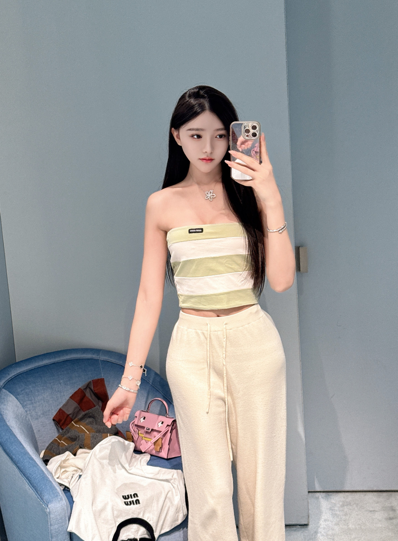 미우미우 여성 반팔 102119 Miu Miu T Shirt