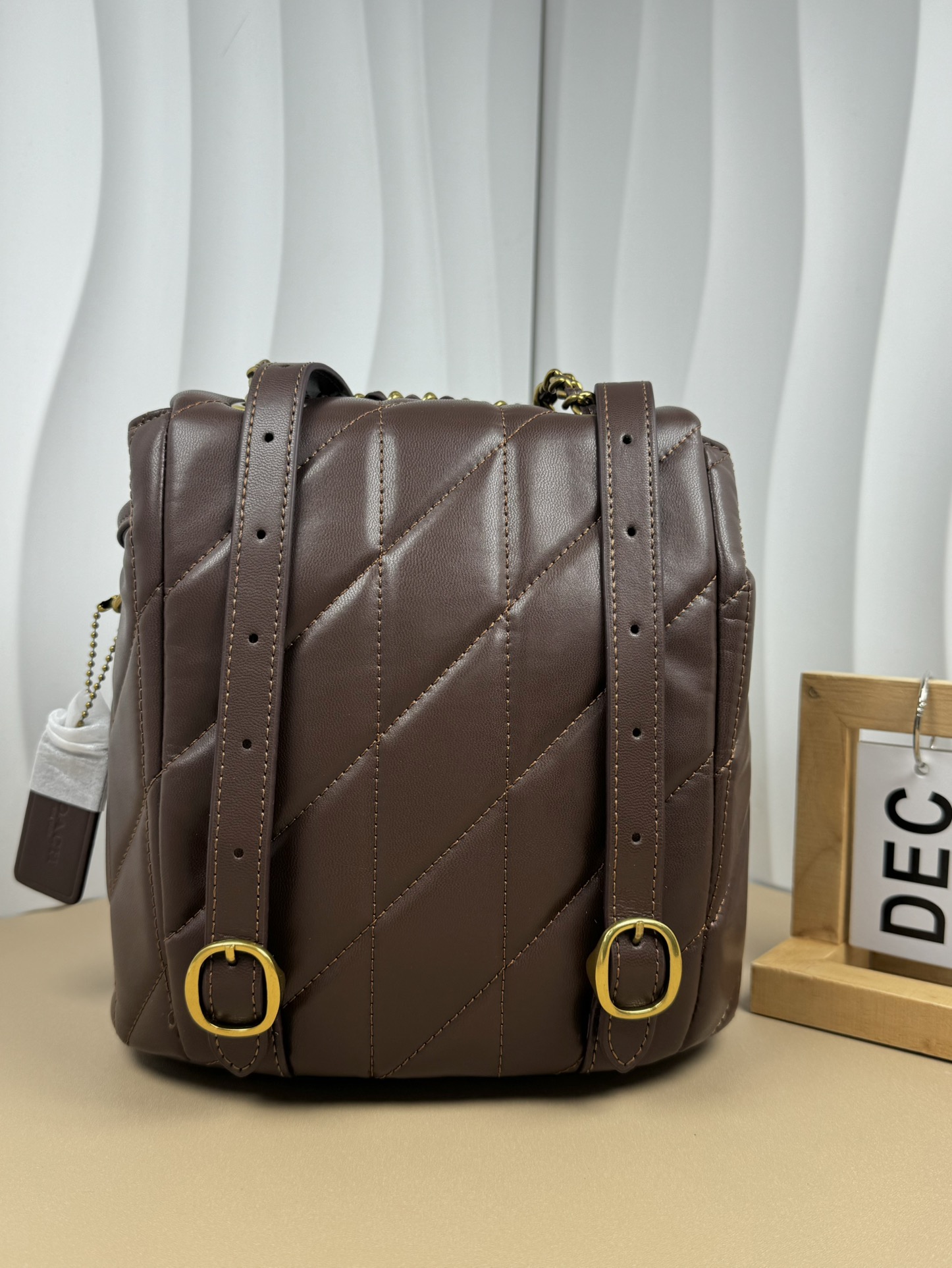 Coach/蔻驰新款 双肩包CU076 CU077經典Tabby系列的小背包 可愛到飞起 小羊皮材質,內置拉繩和搭扣,肩帶可調節 4