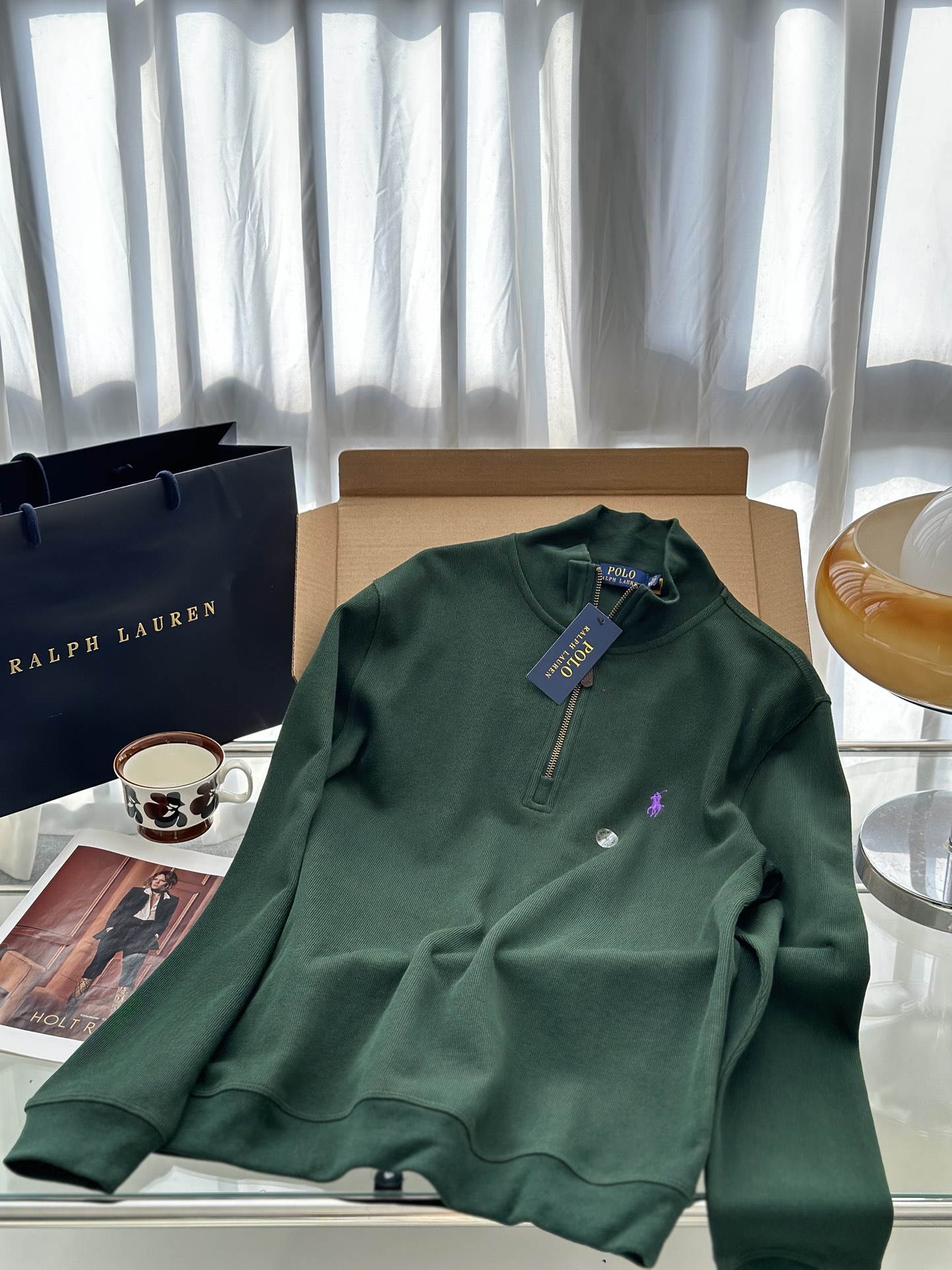 “Ralph Lauren Sticky Girl Suit: Half-Lace Design for Fall & Winter, Sizes SMLXL, Stylish Neckline Stretch”
