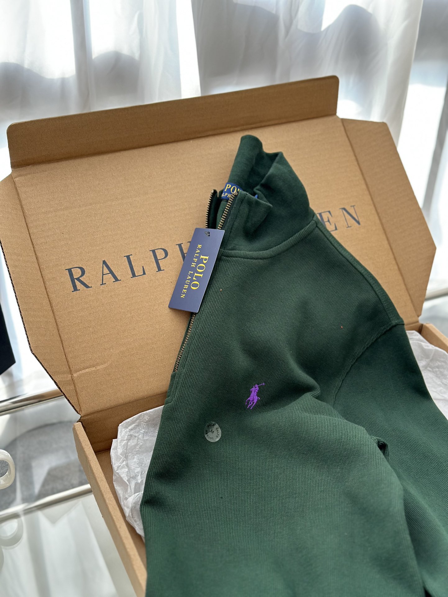 “Ralph Lauren Sticky Girl Suit: Half-Lace Design for Fall & Winter, Sizes SMLXL, Stylish Neckline Stretch” - 图片 4