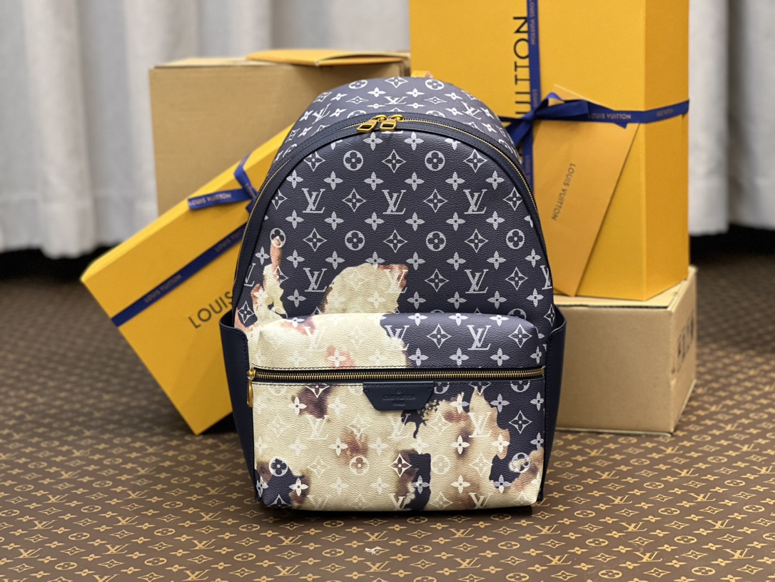 M23905 M46553 Monogram Flame Rose Screen-Printed Men's Backpack with - Bag