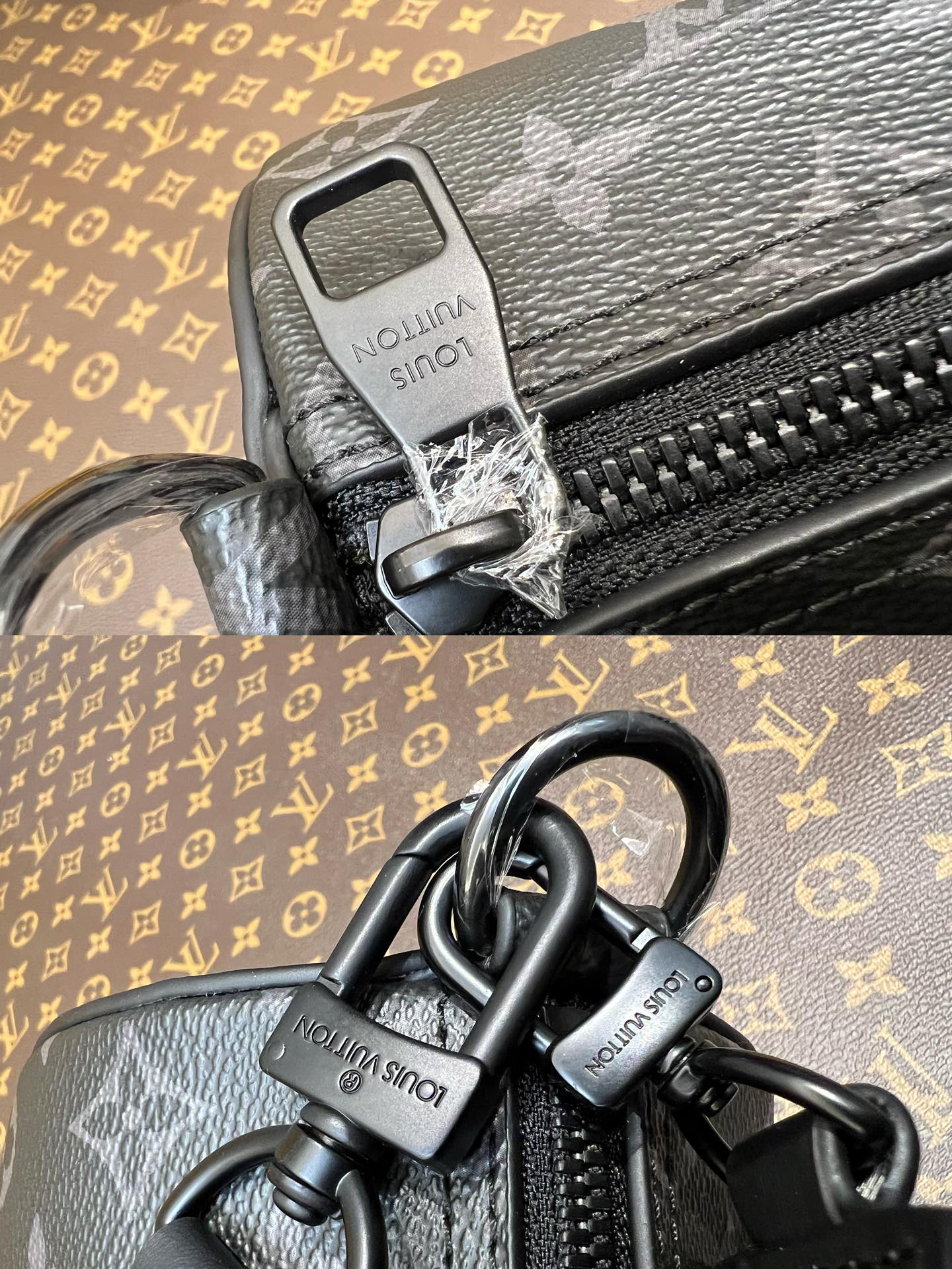 M46796黑花 本款 Soft Polochon 小号手袋选用 Monogram Eclipse 涂层帆布塑造贴身构型 6