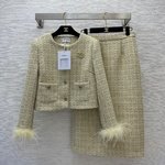 Chanel Clothing Coats & Jackets Shirts & Blouses Two Piece Outfits & Matching Sets Apricot Color Blue Dark Red