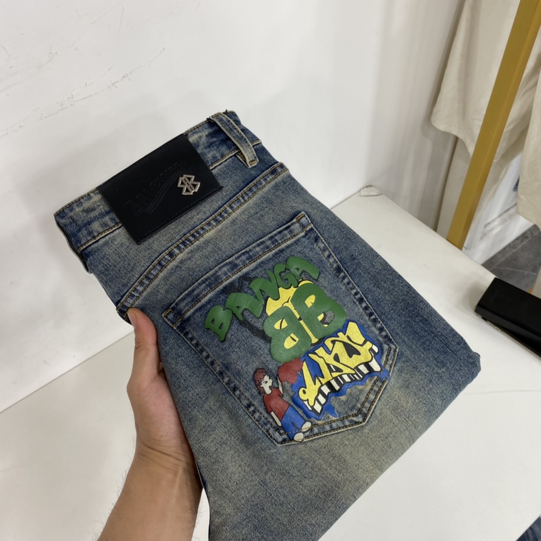 Original Water-Washing Jeans with Premium Craftsmanship and Unique Design, Code m-xxl