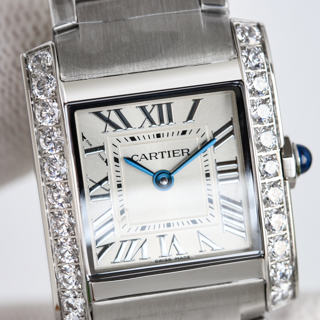 CARTIER TANK Francaise 女士瑞士石英腕表女,手表,cartier 4