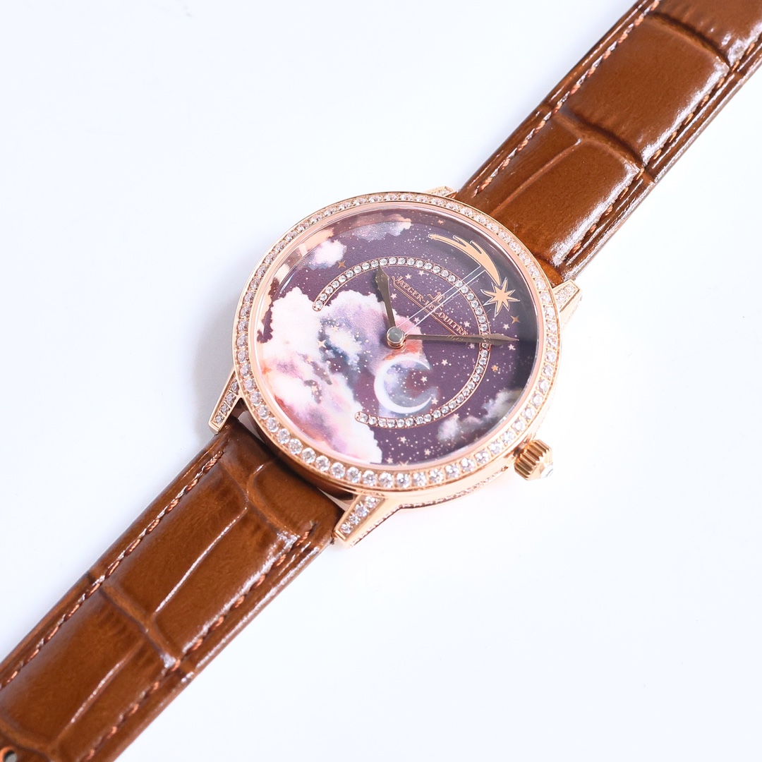 JL KF1 Star Wristwatch: White and Gold Shells, Meteor Design, 3D Technology. - 图片 9