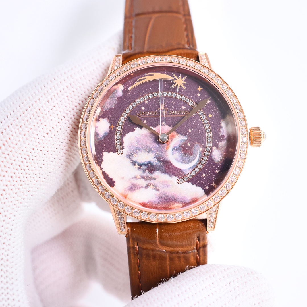 JL KF1 Star Wristwatch: White and Gold Shells, Meteor Design, 3D Technology. - 图片 2