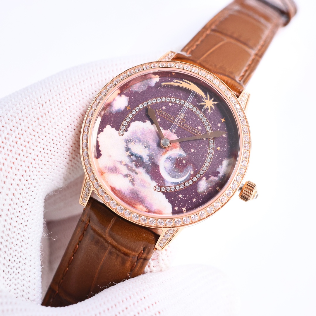 JL KF1 Star Wristwatch: White and Gold Shells, Meteor Design, 3D Technology. - 图片 3