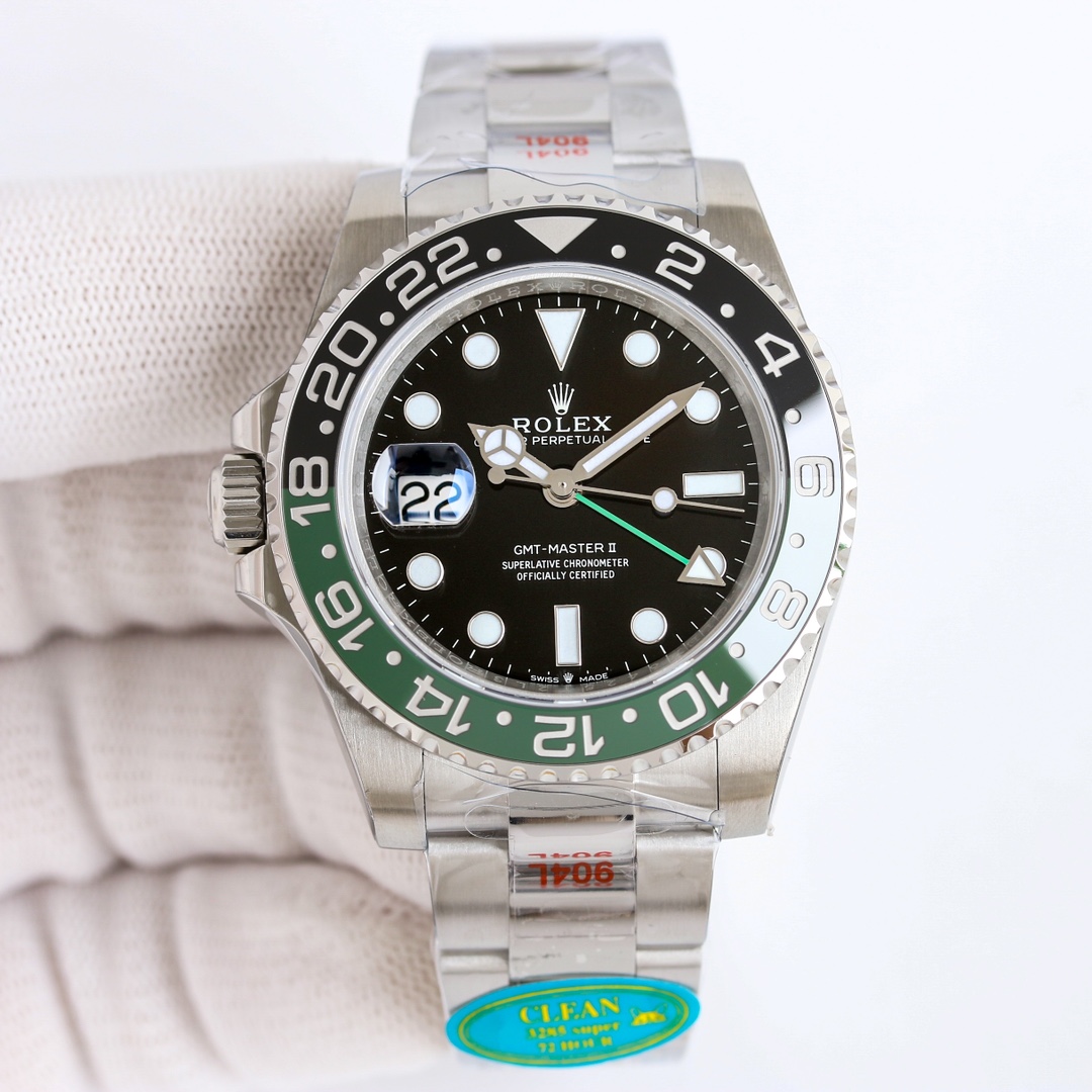 Rolex Gmt Master Reloj Negro Azul oscuro Verde Rosa Platino Rojo Blanco Hombres