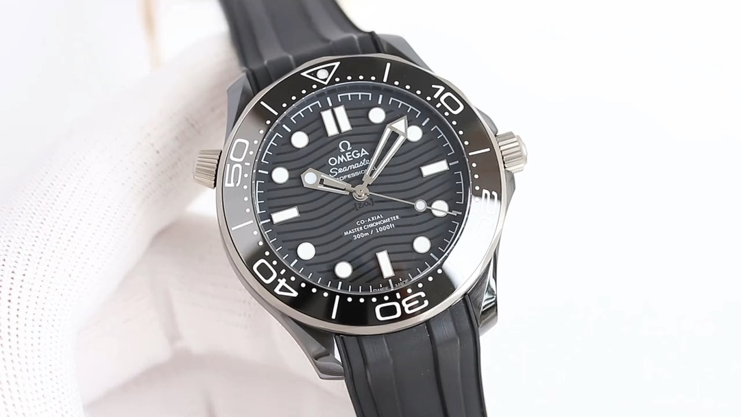 OMEGA Omega Seamaster Reloj Negro Azul Trabajo abierto Hombres