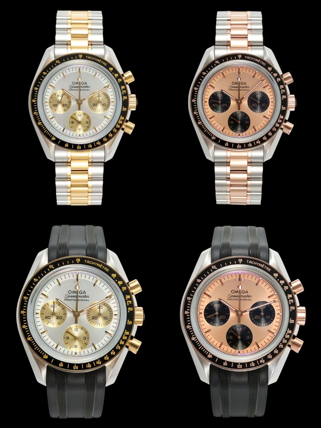 OMEGA Omega Speedmaster Reloj Negro Oro Hombres